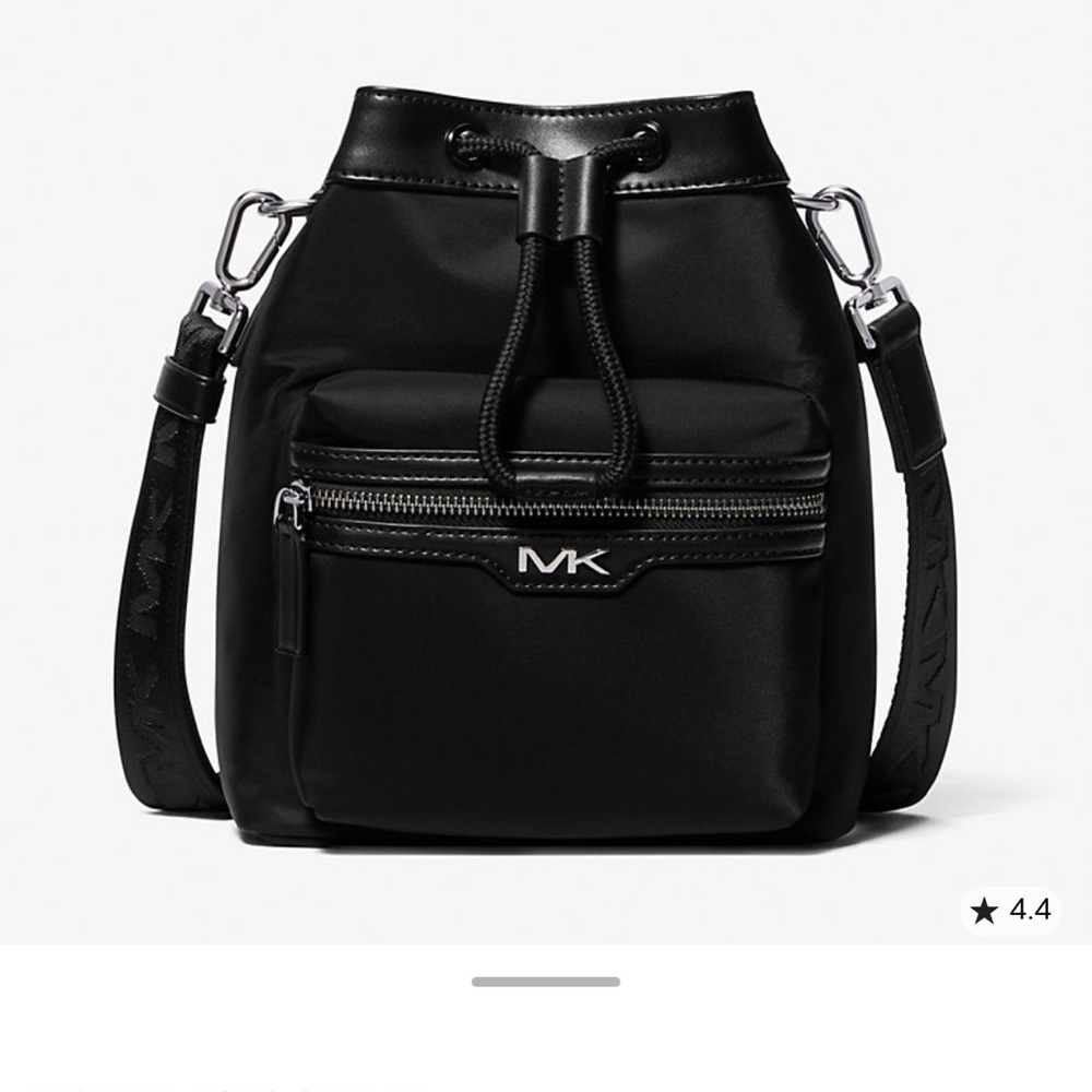 Michael Kors Black Drawstring Messenger Bag
